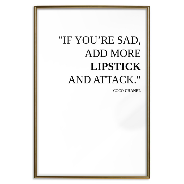 Poster More Lipstick - black English text on a contrasting white background 125756 additionalImage 19