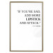 Poster More Lipstick - black English text on a contrasting white background 125756 additionalThumb 26