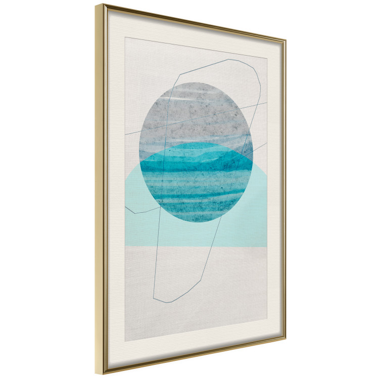 Poster Blue Sunset - abstract composition of geometric figures 126556 additionalImage 4