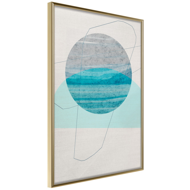Poster Blue Sunset - abstract composition of geometric figures 126556 additionalImage 8