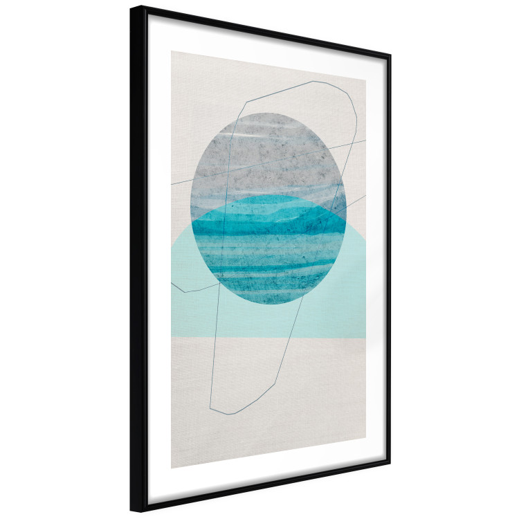 Poster Blue Sunset - abstract composition of geometric figures 126556 additionalImage 2