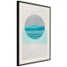 Poster Blue Sunset - abstract composition of geometric figures 126556 additionalThumb 3