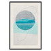 Poster Blue Sunset - abstract composition of geometric figures 126556 additionalThumb 19
