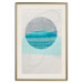 Poster Blue Sunset - abstract composition of geometric figures 126556 additionalThumb 20