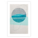 Poster Blue Sunset - abstract composition of geometric figures 126556 additionalThumb 25