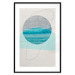 Poster Blue Sunset - abstract composition of geometric figures 126556 additionalThumb 17