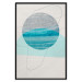 Poster Blue Sunset - abstract composition of geometric figures 126556 additionalThumb 16