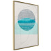 Poster Blue Sunset - abstract composition of geometric figures 126556 additionalThumb 6