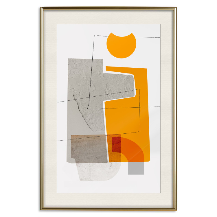 Poster Loving Encounter - abstract orange geometric figure 126656 additionalImage 20