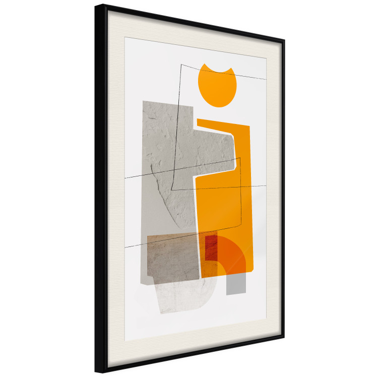 Poster Loving Encounter - abstract orange geometric figure 126656 additionalImage 13