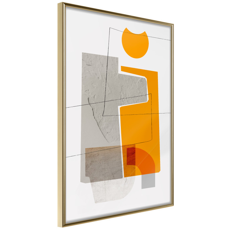 Poster Loving Encounter - abstract orange geometric figure 126656 additionalImage 4