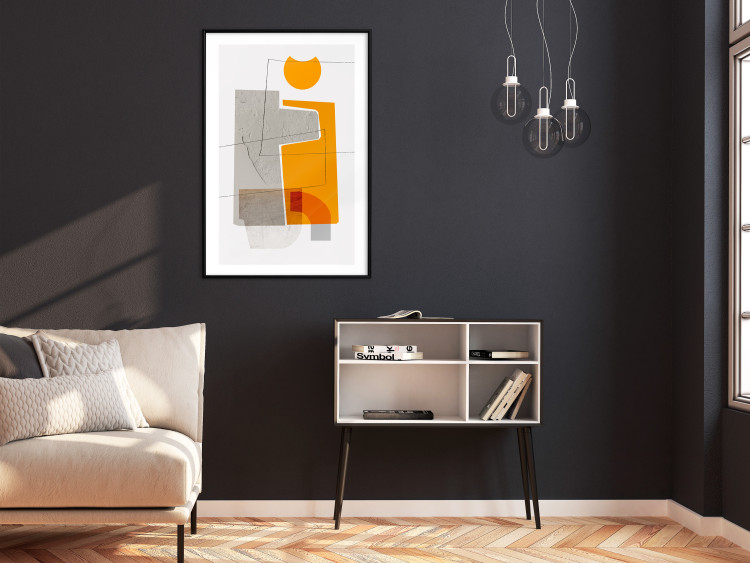 Poster Loving Encounter - abstract orange geometric figure 126656 additionalImage 23