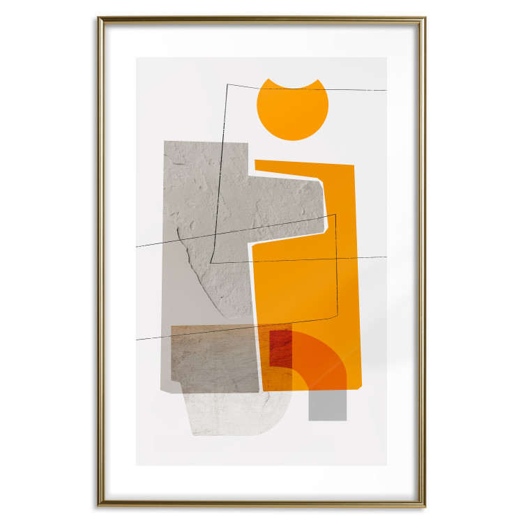 Poster Loving Encounter - abstract orange geometric figure 126656 additionalImage 16