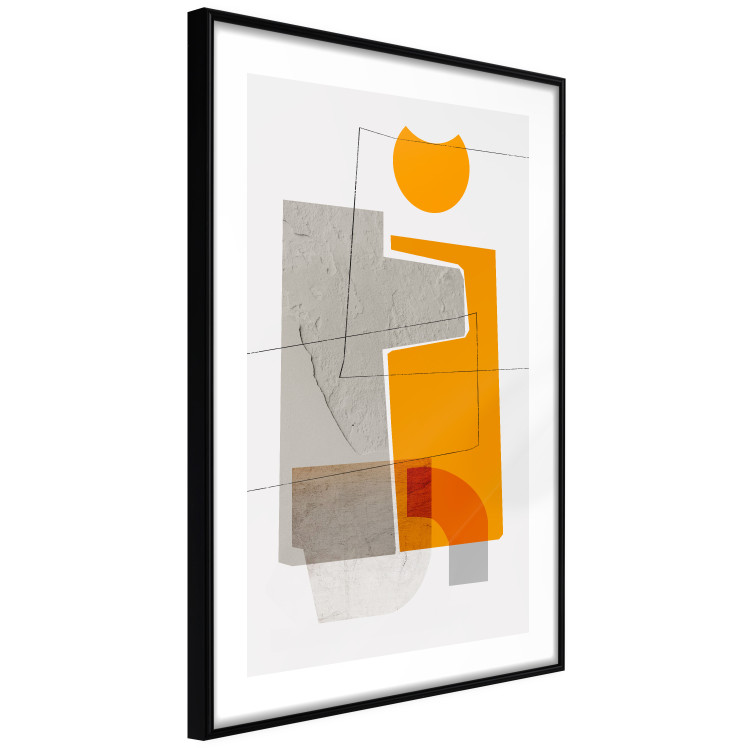 Poster Loving Encounter - abstract orange geometric figure 126656 additionalImage 3