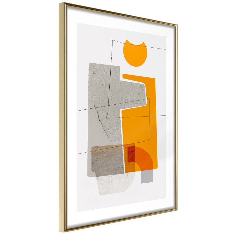 Poster Loving Encounter - abstract orange geometric figure 126656 additionalImage 5