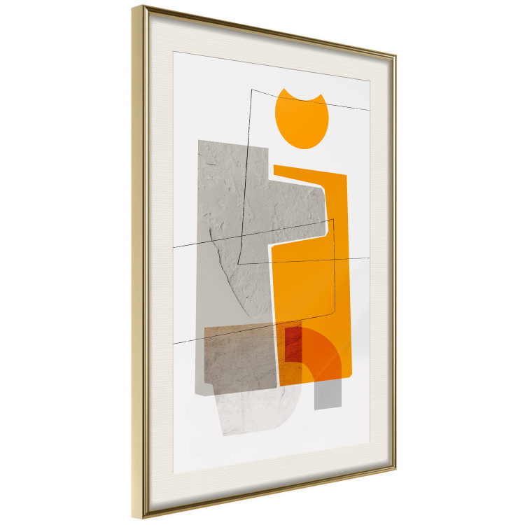 Poster Loving Encounter - abstract orange geometric figure 126656 additionalImage 12