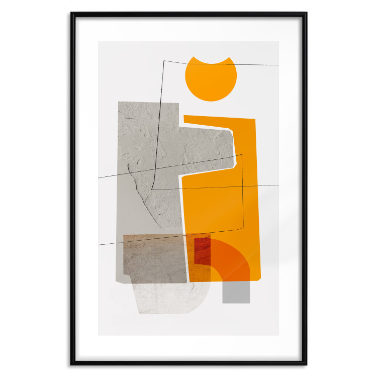 Poster Loving Encounter - abstract orange geometric figure 126656 additionalImage 15
