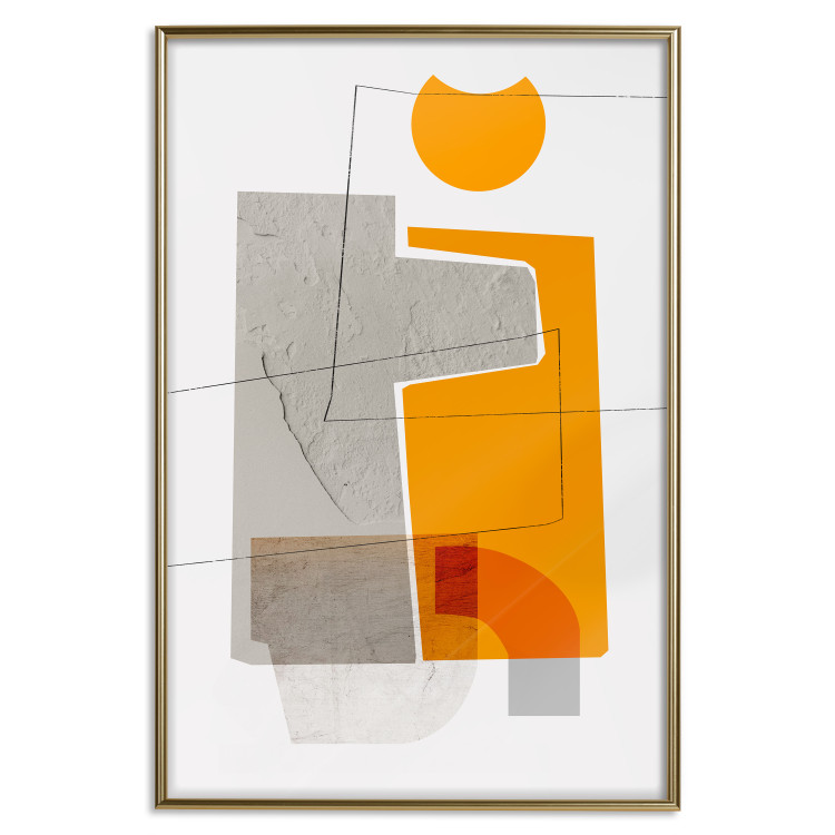 Poster Loving Encounter - abstract orange geometric figure 126656 additionalImage 17