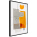 Poster Loving Encounter - abstract orange geometric figure 126656 additionalThumb 2