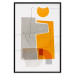 Poster Loving Encounter - abstract orange geometric figure 126656 additionalThumb 16
