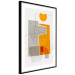 Poster Loving Encounter - abstract orange geometric figure 126656 additionalThumb 3