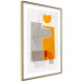 Poster Loving Encounter - abstract orange geometric figure 126656 additionalThumb 5