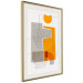 Poster Loving Encounter - abstract orange geometric figure 126656 additionalThumb 12