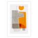 Poster Loving Encounter - abstract orange geometric figure 126656 additionalThumb 19