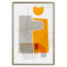 Poster Loving Encounter - abstract orange geometric figure 126656 additionalThumb 21