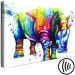 Canvas Art Print Colourful Rhino (1 Part) Wide 126956 additionalThumb 6