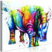 Canvas Art Print Colourful Rhino (1 Part) Wide 126956 additionalThumb 2