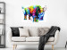 Canvas Art Print Colourful Rhino (1 Part) Wide 126956 additionalThumb 3
