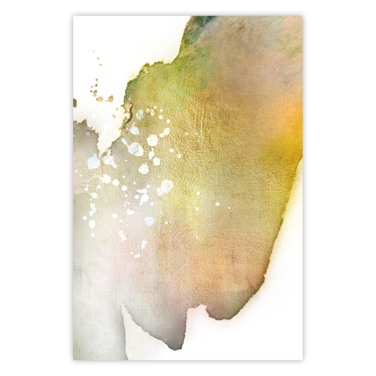 Wall Poster Golden Touch - abstract green texture on white background 127856