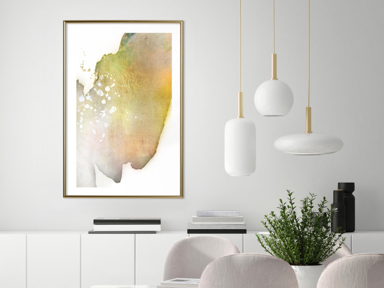 Wall Poster Golden Touch - abstract green texture on white background 127856 additionalImage 13