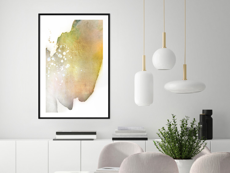 Wall Poster Golden Touch - abstract green texture on white background 127856 additionalImage 18