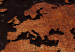 Canvas Copper Map (5-part) narrow - world map on a dark texture 128856 additionalThumb 5