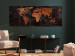 Canvas Copper Map (5-part) narrow - world map on a dark texture 128856 additionalThumb 3