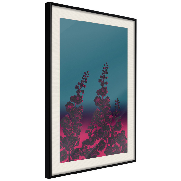 Wall Poster Cosmic Flowers - abstraction with scarlet nature on an uneven background 129156 additionalImage 10