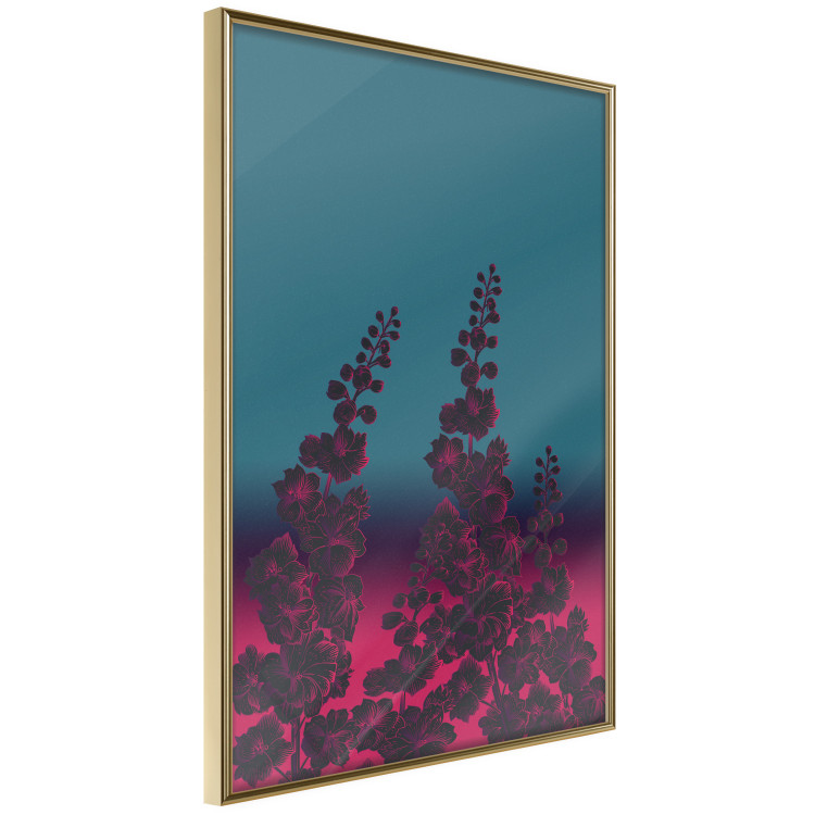 Wall Poster Cosmic Flowers - abstraction with scarlet nature on an uneven background 129156 additionalImage 2