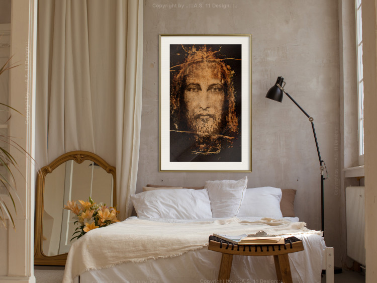 Wall Poster Turin Shroud - sacred composition with reflection of the face of the Son of God 129356 additionalImage 22