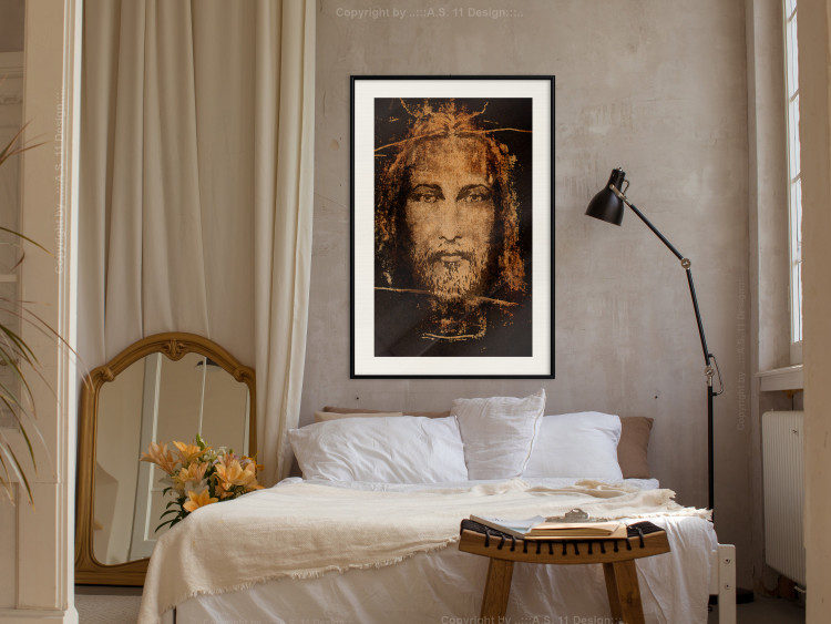 Wall Poster Turin Shroud - sacred composition with reflection of the face of the Son of God 129356 additionalImage 24