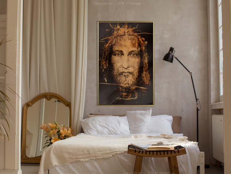 Wall Poster Turin Shroud - sacred composition with reflection of the face of the Son of God 129356 additionalImage 9