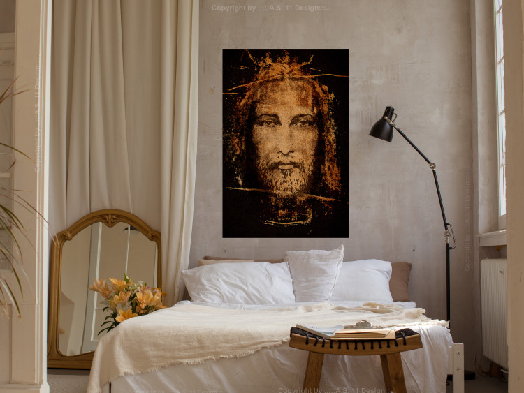 Wall Poster Turin Shroud - sacred composition with reflection of the face of the Son of God 129356 additionalImage 12