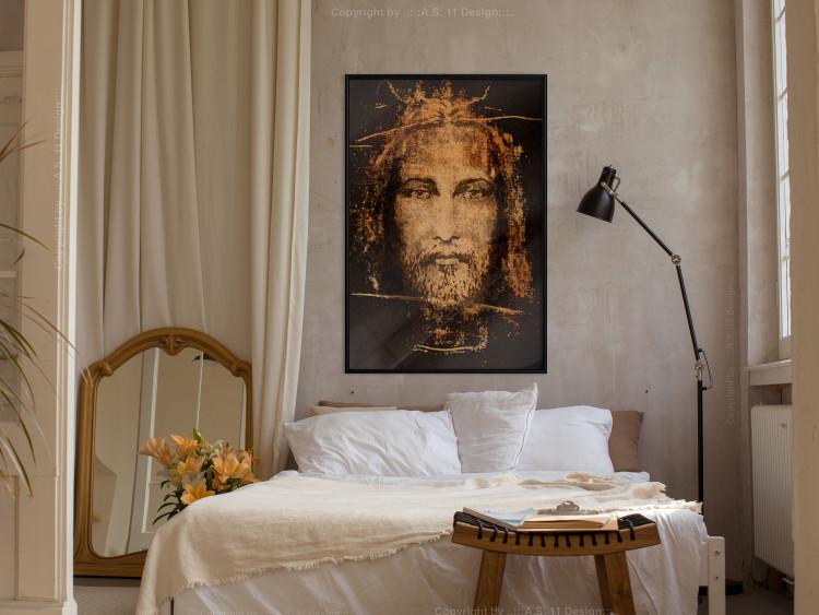 Wall Poster Turin Shroud - sacred composition with reflection of the face of the Son of God 129356 additionalImage 10