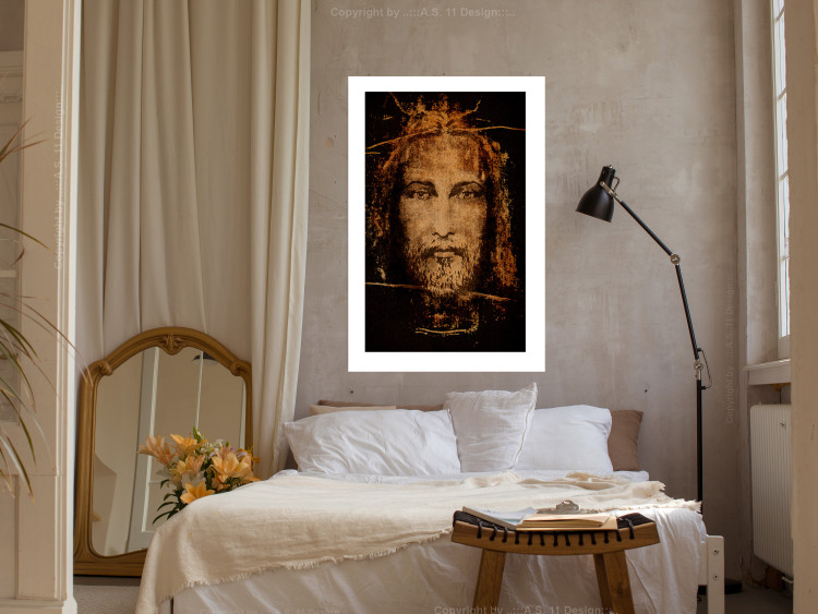 Wall Poster Turin Shroud - sacred composition with reflection of the face of the Son of God 129356 additionalImage 11