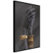 Poster Exotic Duet - black hands with golden accents on a dark background 130456 additionalThumb 13