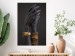 Poster Exotic Duet - black hands with golden accents on a dark background 130456 additionalThumb 4