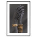Poster Exotic Duet - black hands with golden accents on a dark background 130456 additionalThumb 17