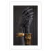 Poster Exotic Duet - black hands with golden accents on a dark background 130456 additionalThumb 25