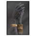 Poster Exotic Duet - black hands with golden accents on a dark background 130456 additionalThumb 18
